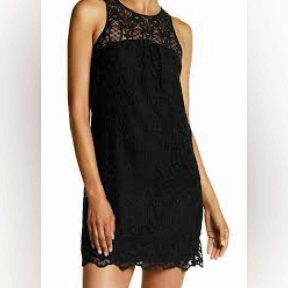 Joie Women's Fahfia B Sleeveless Lace DRESS S SMALL BLACK LACE